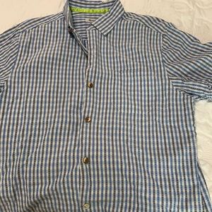 Men’s button Up Silk & cotton Dress shirt